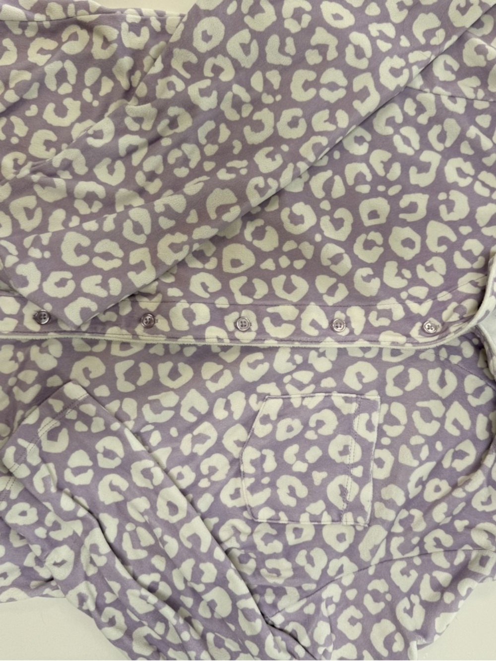 art class Lilac and White Leopard Print Kids Pajama Set - Picture 6 of 7